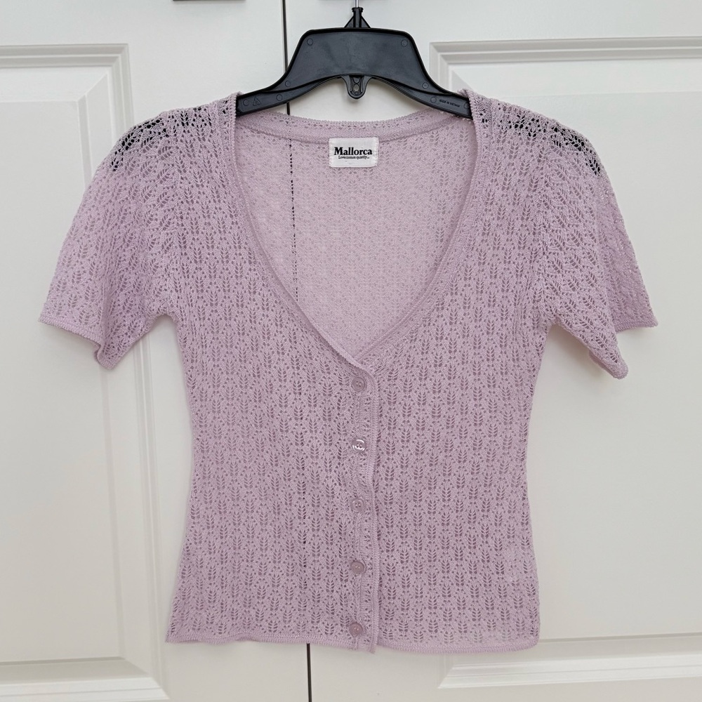 Crochet Lavender Cardigan